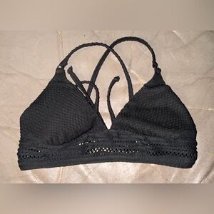Robin Piccone Black String Bikini Top